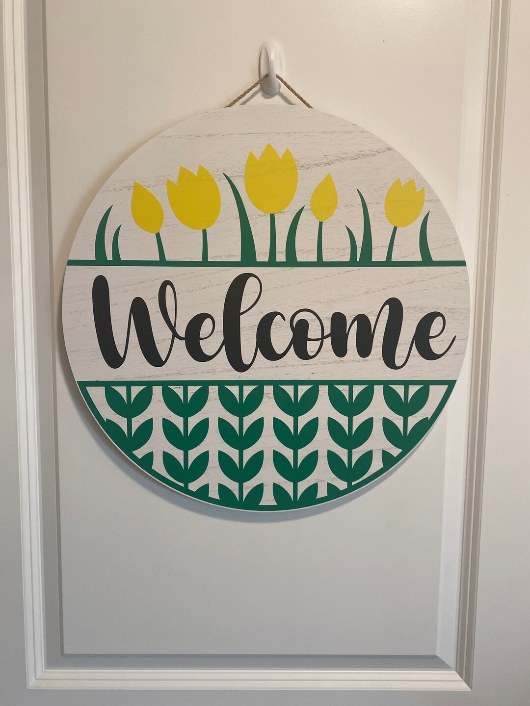 Spring Door Rounds Welcome Spring Large Round Door Hanger 18” - Etsy