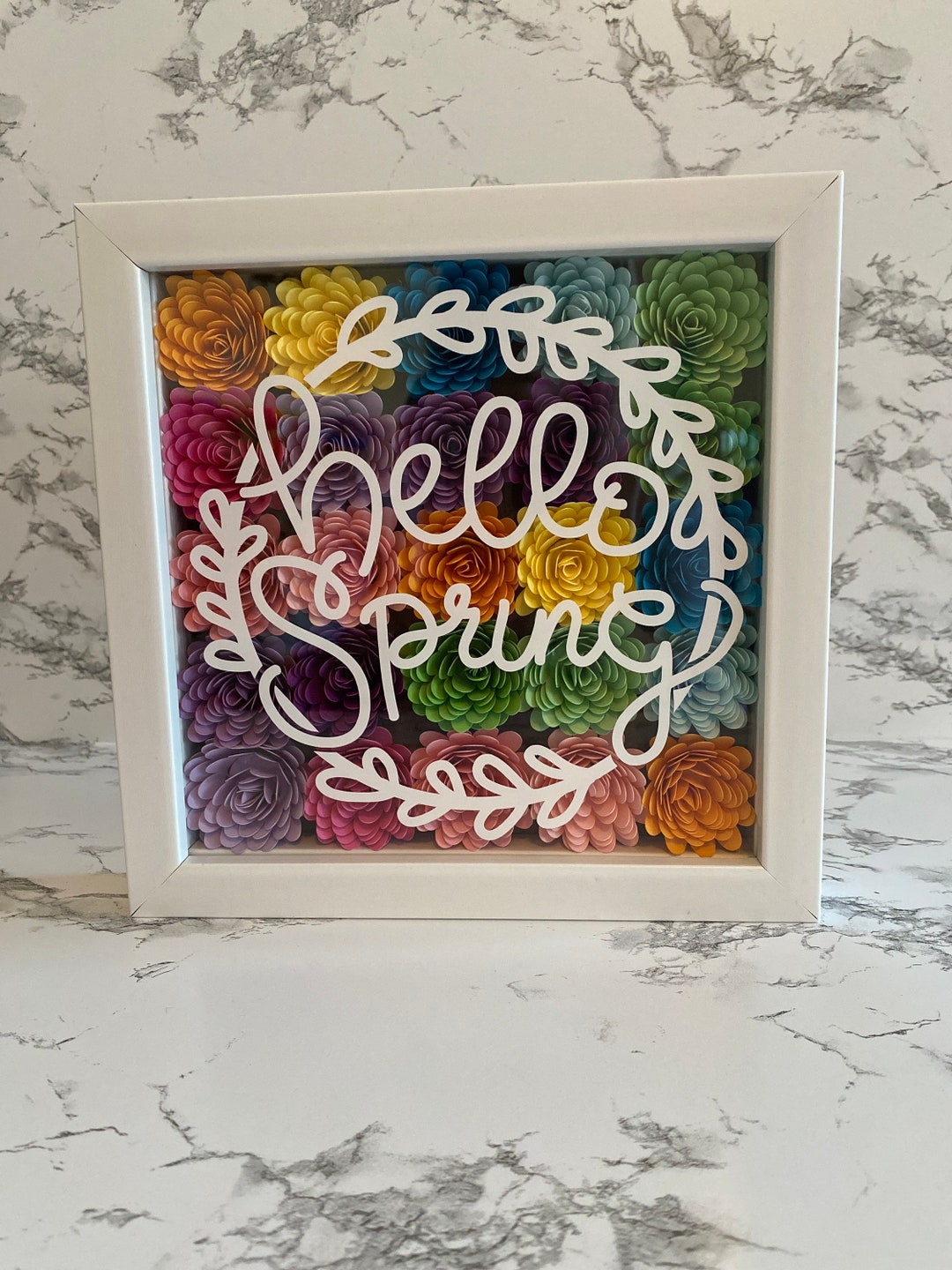 Hello Spring Signature Box Hello Spring Shadow Box - Etsy
