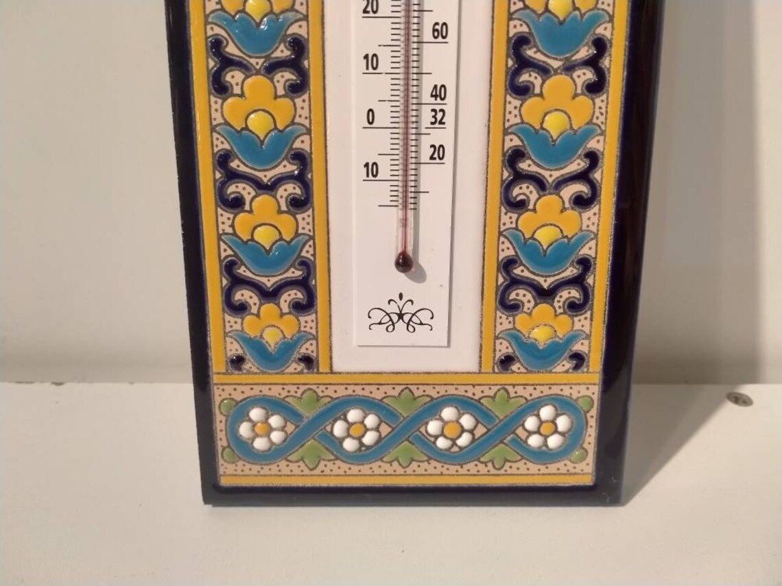 Ceramic thermometer wall thermometer patio thermometer Etsy
