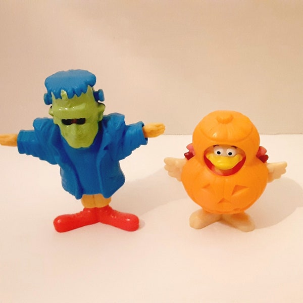 McDonalds Halloween Happy Meal Clip On Costume Toys Birdie Pumpkin Ronald Frankenstein Monster Vintage 1995