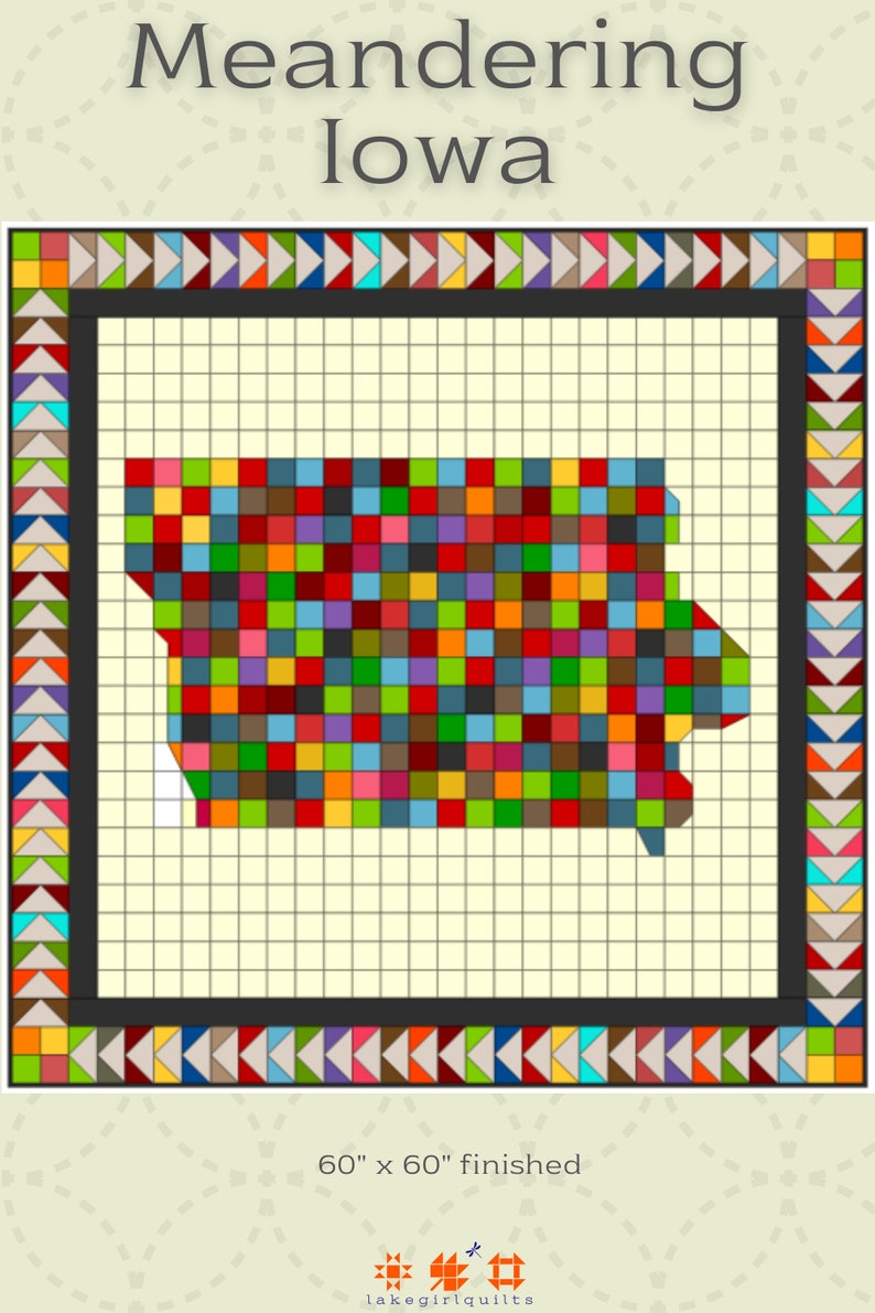 Meandering Iowa Quilt Pattern: Easy Scrappy Flying Geese (PDF) - Etsy