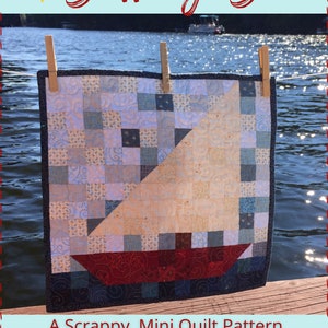 Easy Summer Mini Quilt Patterns Bundle PDF Scrappy Quilt Patterns Summer Quilt Patterns Wall Quilt Patterns Beginner Quilt Patterns image 4