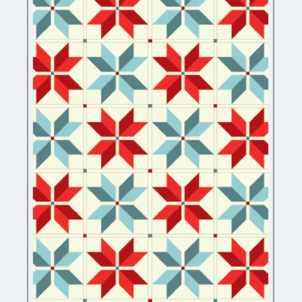 Vintage Stars Quilt Pattern: LeMoyne Star, Beginner Friendly (Digital Download)