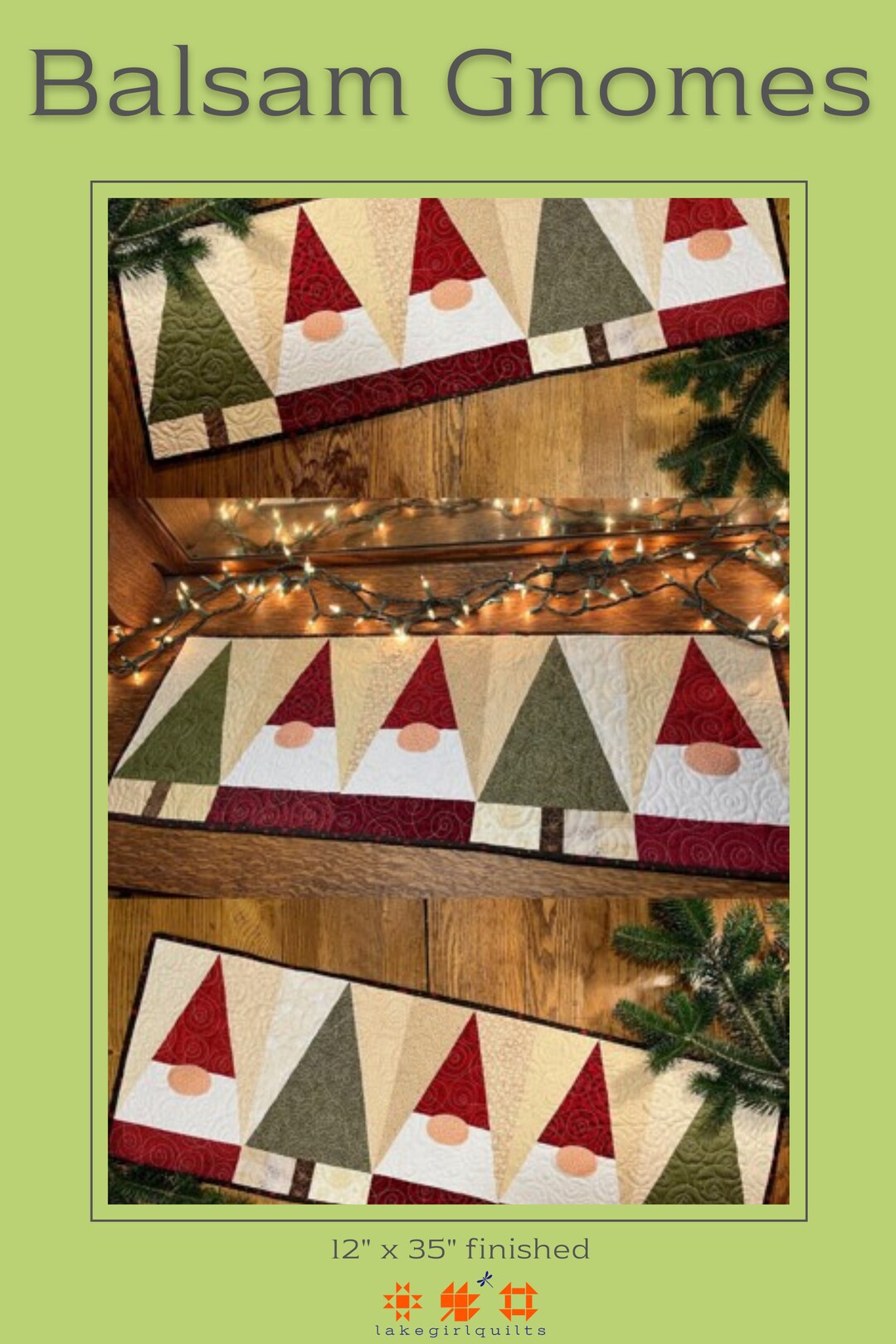 Gnome Table Runner Quilt Pattern: Easy Christmas Farmhouse (PDF) - Etsy