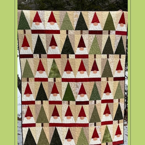 Balsam Gnomes Table Runner Easy Quilt Pattern for Beginners - Etsy