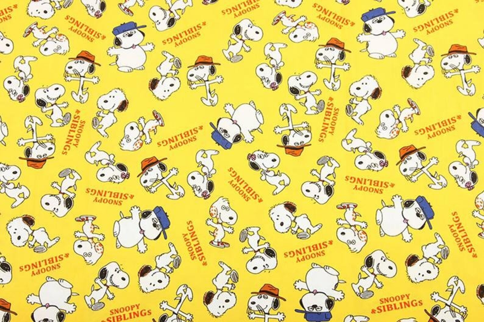 Snoopy Character Printed Cotton Fabric By The Yard Etsy