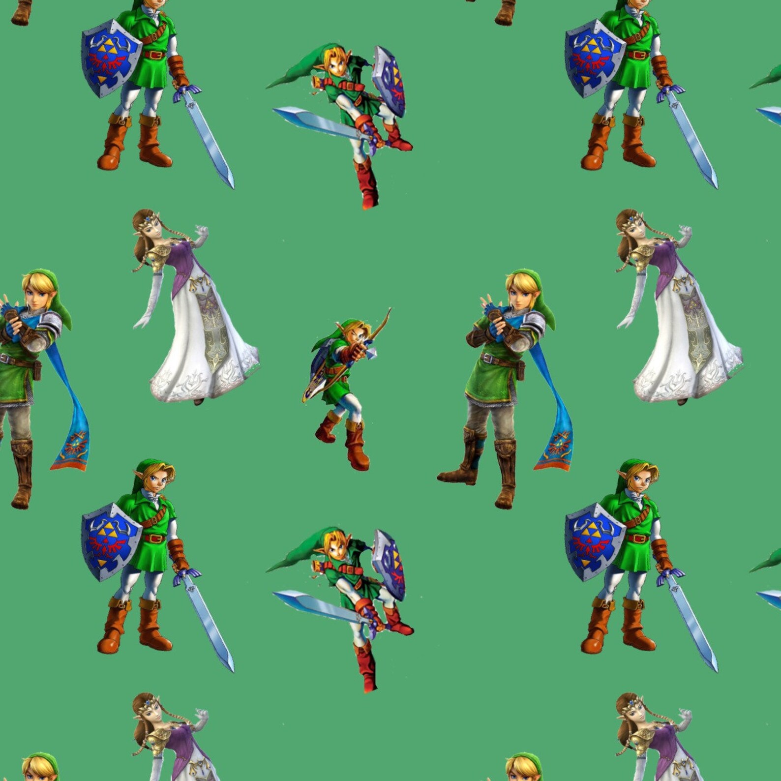 Legend of Zelda Cotton Fabric By The Yard Etsy