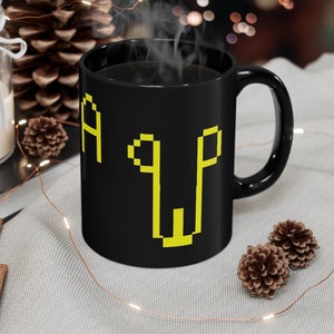 OSRS &quot;AQPW&quot; - a q p - mug, black mug, 11oz mug, Funny Rs Gift! Oldschool Rs Gift, osrs gift, funny OSRS
