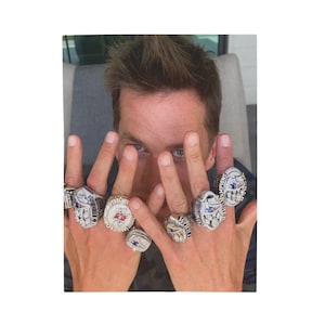 Tom Brady Blanket! 7 Rings Velveteen Plush Blanket, Tom Brady, Tom Brady GOAT, Tom Brady Gift for Men, Women, XMAS! Multiple Sizes!