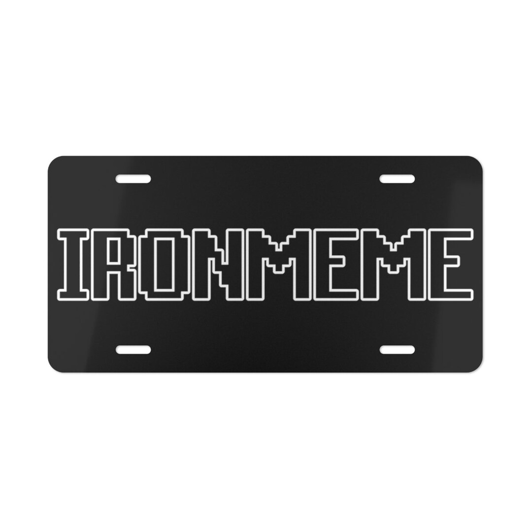 OSRS ironmeme Vanity Plate Black License Plate Etsy