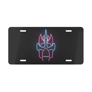 OSRS Neon Slayer - Vanity Plate, schwarzes Nummernschild, lustiges Nummernschild OSRS, lustiges Rs Geschenk! Oldschool Rs Geschenk, OSRS Geschenk, lustiges OS, Helm