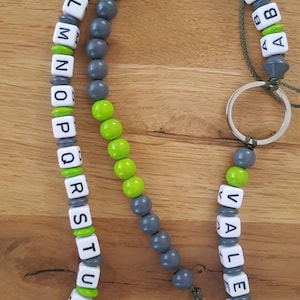 ABC and arithmetic chain, with name and motif school child gift school enrollment - key ring with name satchel pendant