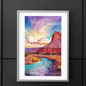 Capitol Reef National Park Commemorative Poster: A Pop Art Tribute