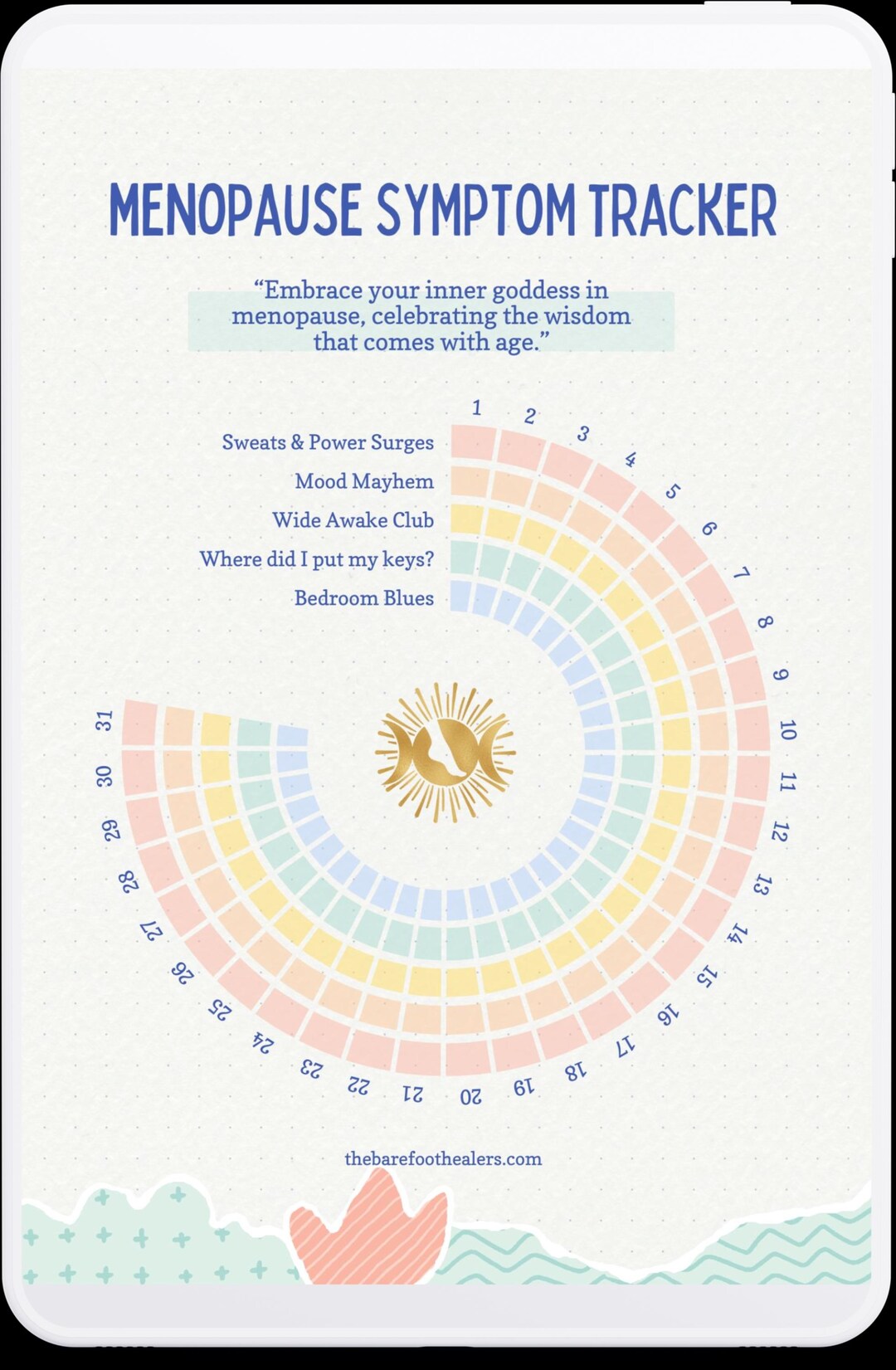Menopause & Perimenopause Symptom Tracker – 1-month Printable Health ...