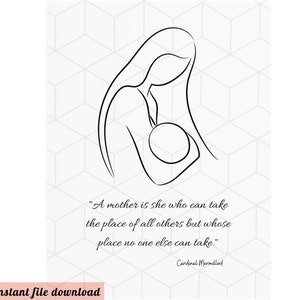 Mothers Day Printable Wall Art Decor Digital Download Quote Poster Gift ...