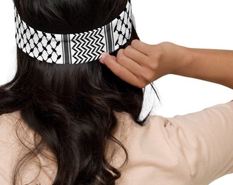 Keffiyeh Headband,  Keffiyeh Pattern, Palestinian Pattern, Kufiya, Palestinian Hatta, Keffiyeh Hair Accessories
