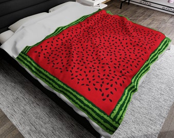 Palestine Watermelon Blanket, Palestine Watermelon, Pro-Palestinian Watermelon, Watermelon Velveteen Plush Blanket, This is not Watermelon