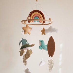 Beach Baby Mobile: Boho Coastal Nursery Decor