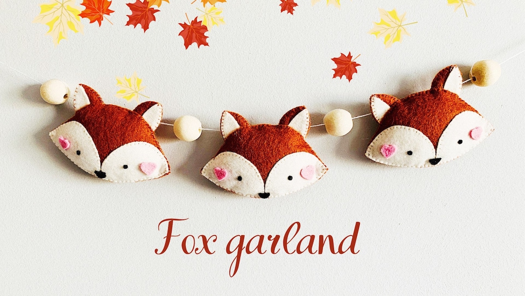 Woodland Garland Fox Garland Felt Garland Nursery Garland Etsy