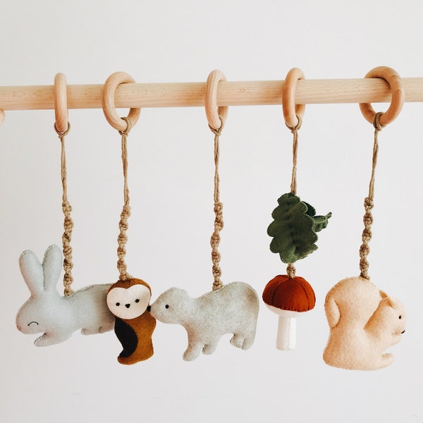 Baby play gym woodland , baby gym hanging toy