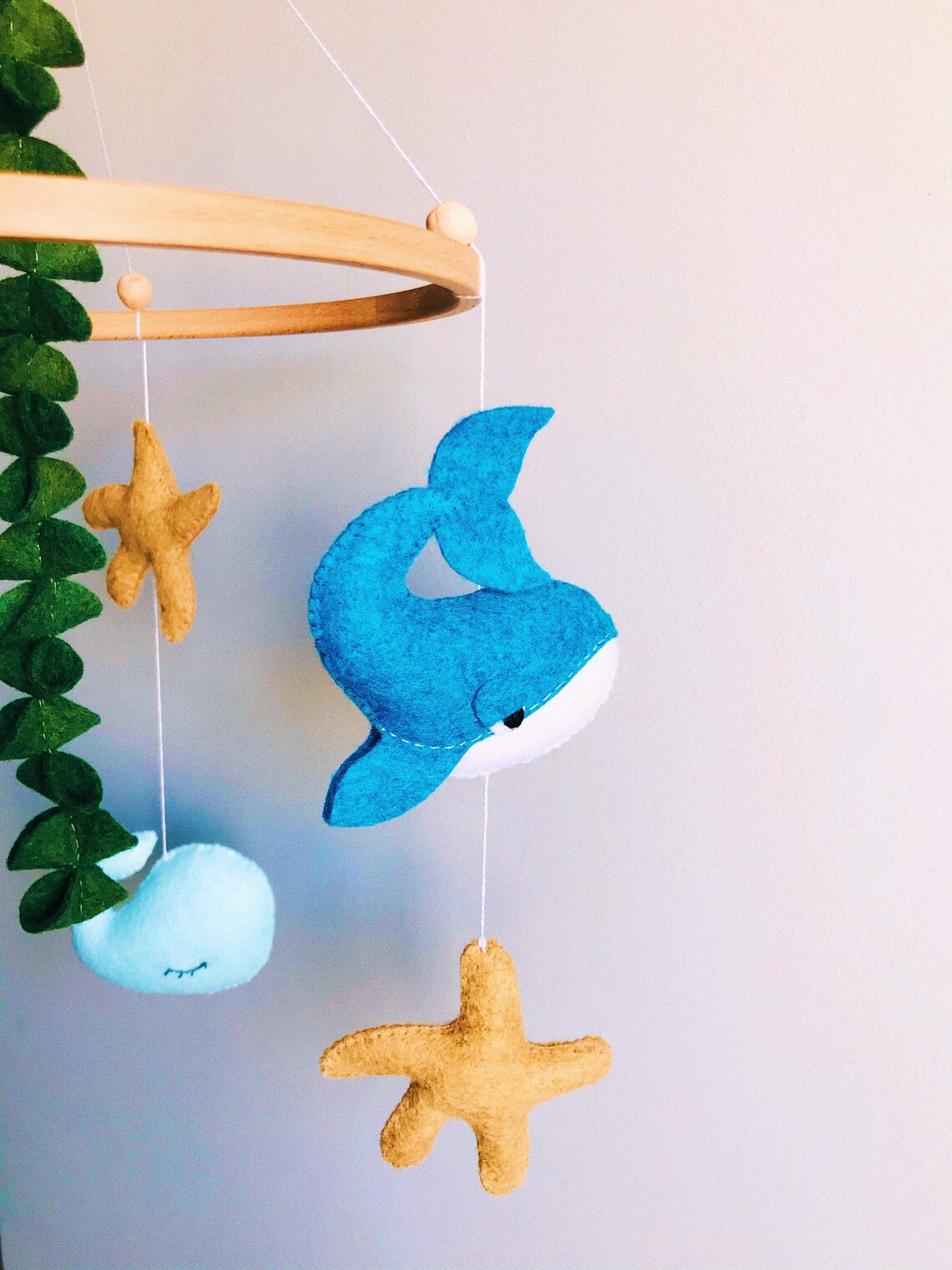 Whale Mobile Ocean crib mobile Baby mobile whale Etsy