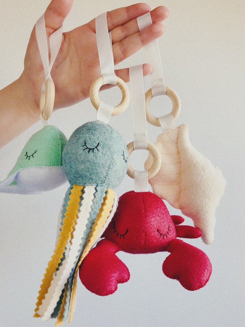 Baby Gym Hanging Toy Ocean Baby Play Gym Toys Montessori Etsy