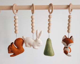 Baby gym hanging toys , woodland baby gym