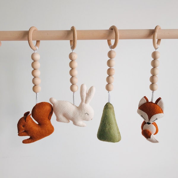 Baby gym hanging toys , woodland baby gym