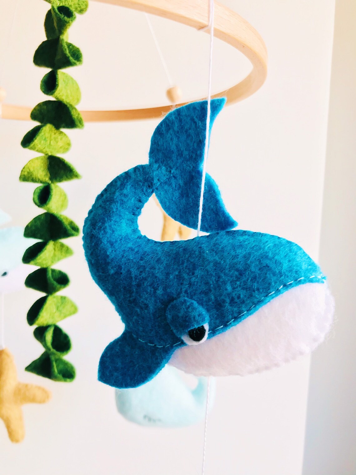 Whale Mobile Ocean crib mobile Baby mobile whale Etsy