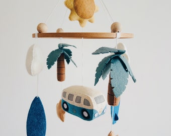 Beach boho mobile , surf baby mobile , ocean mobile