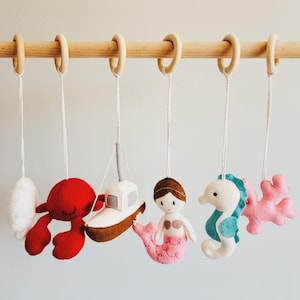 Ocean Baby Gym Toys: Wool Felt Montessori Hanging Toys