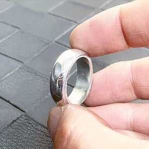Anillo de plata 999 de 8 mm de grosor, anillo de bodas grueso para hombres y mujeres, joyería de plata hecha a mano, regalo unisex.