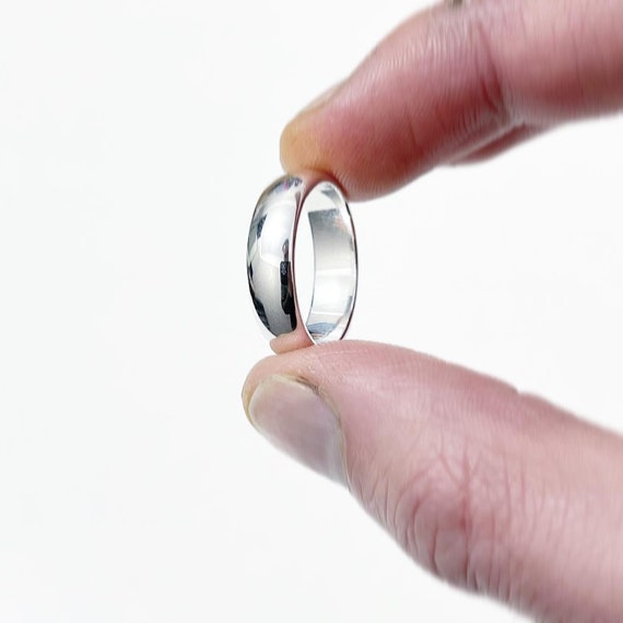 Solid 925 Sterling Silver 6mm Round CZ Cubic Zirconia Earrings Swirl Jacket Solid 925 Sterling Silver Ring Band 6mm Polished Wedding Plain