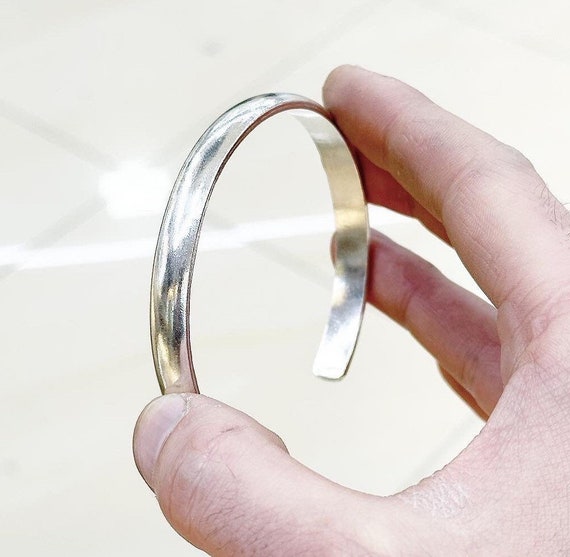 Mens heavy shop silver torque bangle