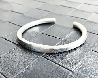 Pure 999 Silver Heavy Solid Torque Bangle Bracelet for Men