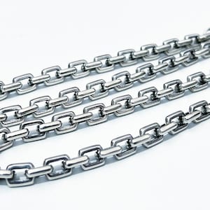 925 Sterling Silver Anchor Chain Necklace For Men And Women Heavy Solid Mariner Chain Gothic Biker Punk Long Chain Link Neclace Gift