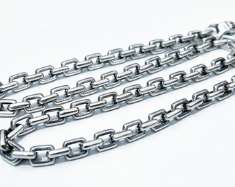 925 Sterling Silver Anchor Chain Necklace For Men And Women Heavy Solid Mariner Chain Gothic Biker Punk Long Chain Link Neclace Gift