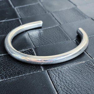 Heavy Solid 999 Silver Bracelet For Men And Women 6mm Shiny Open Cuff Bangle Bracelet Handmade Polished Heavy Solid Pure Silver