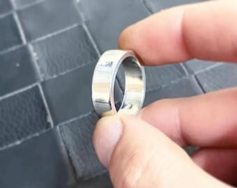 Solid Heavy 999 Silver Ring Band for men and women Pire silver ring 8mm wide