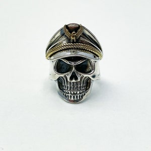 スカルリング　自作 手作り 925 スターリングシルバー スカルリング ヘビーゴシック