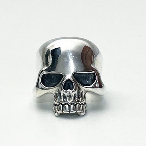 925 Sterling Silver Skull Ring For Men And Women Punk Gothic Ring Keith Skull Jewelry Biker Gift #026