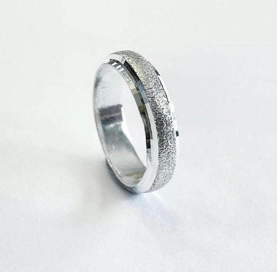 999 Pure Silver Ring Band Wedding Anniversary for Men and Women Custom Hand Made