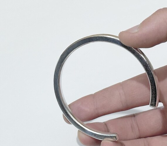 Sterling Silver 40mm Cuff Bangle Bracelet | eBay