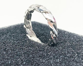 Anillo de plata 999 para hombre y mujer, plata pura 999, diseño único, anillo personalizado hecho a mano.