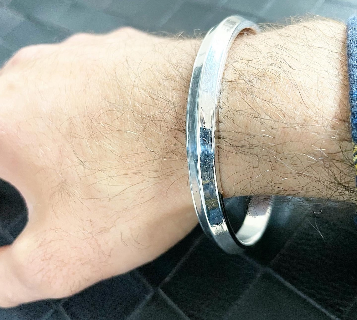 Heavy Solid 999 Silver Bangle Bracelet for Men and Women Etsy UK