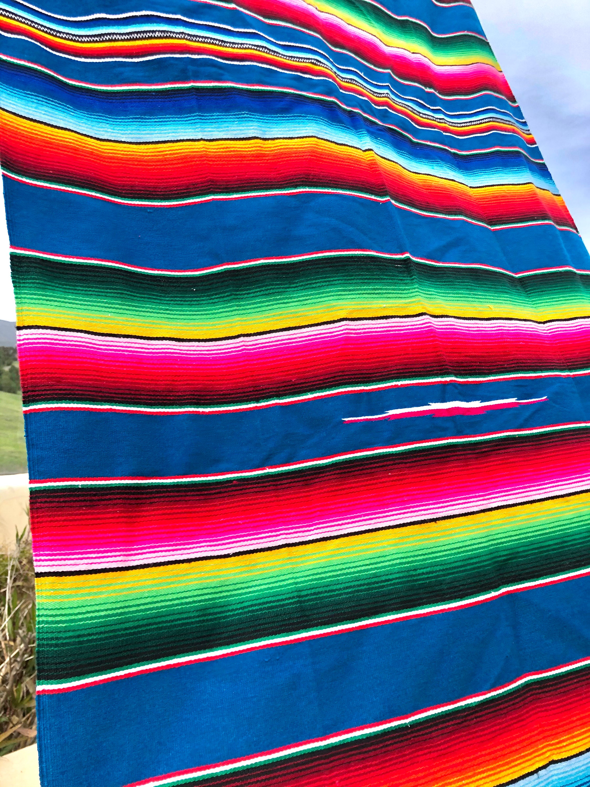 Authentic Serape Sarape Blanket Fiesta Blanket Serape Etsy UK