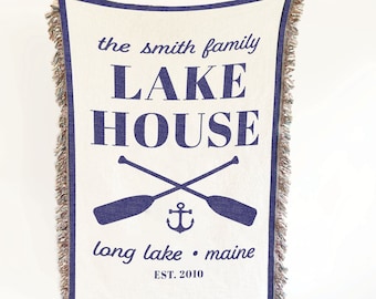 Lake House Blanket, Lake Decor, Lake House Decor, Lake House, Housewarming Gift, Home Decor, Lake Gifts, rustic home decor, new home gift