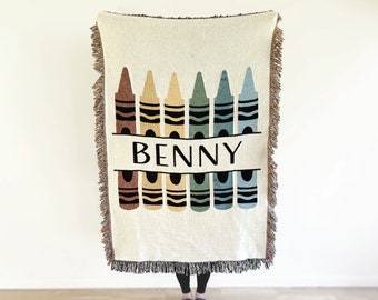 Personalized Kid's Name Blanket, Custom Teacher Blanket, Housewarming Gift, Gift for Teacher, Birthday Gift, Gift for Her, Teacher present