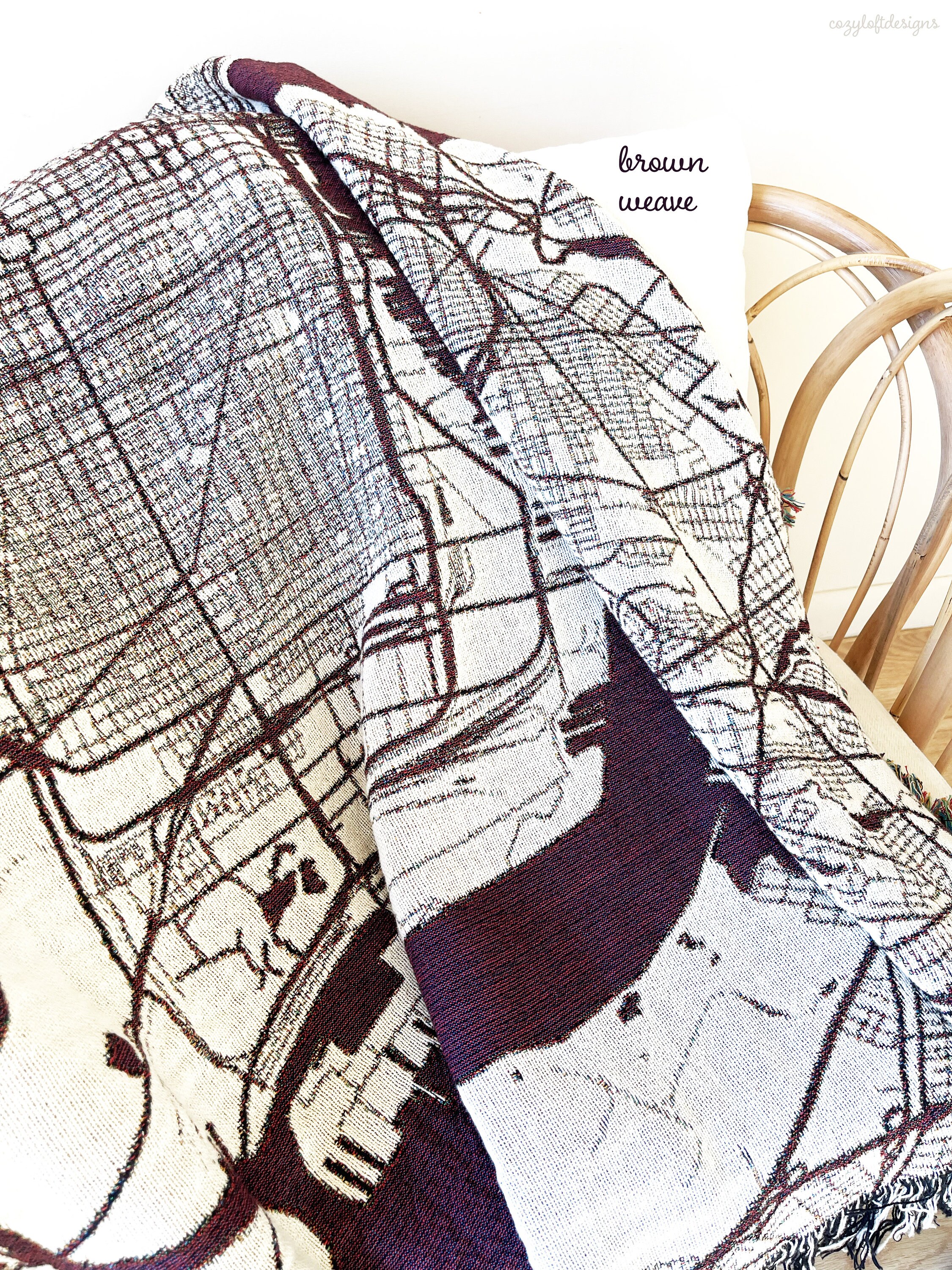 Custom City Map Blanket, Personalized Blanket, Map, Housewarming Gift, Gift For Him, Home Decor, Birthday Gift, Best Friend Gifts, City Map
