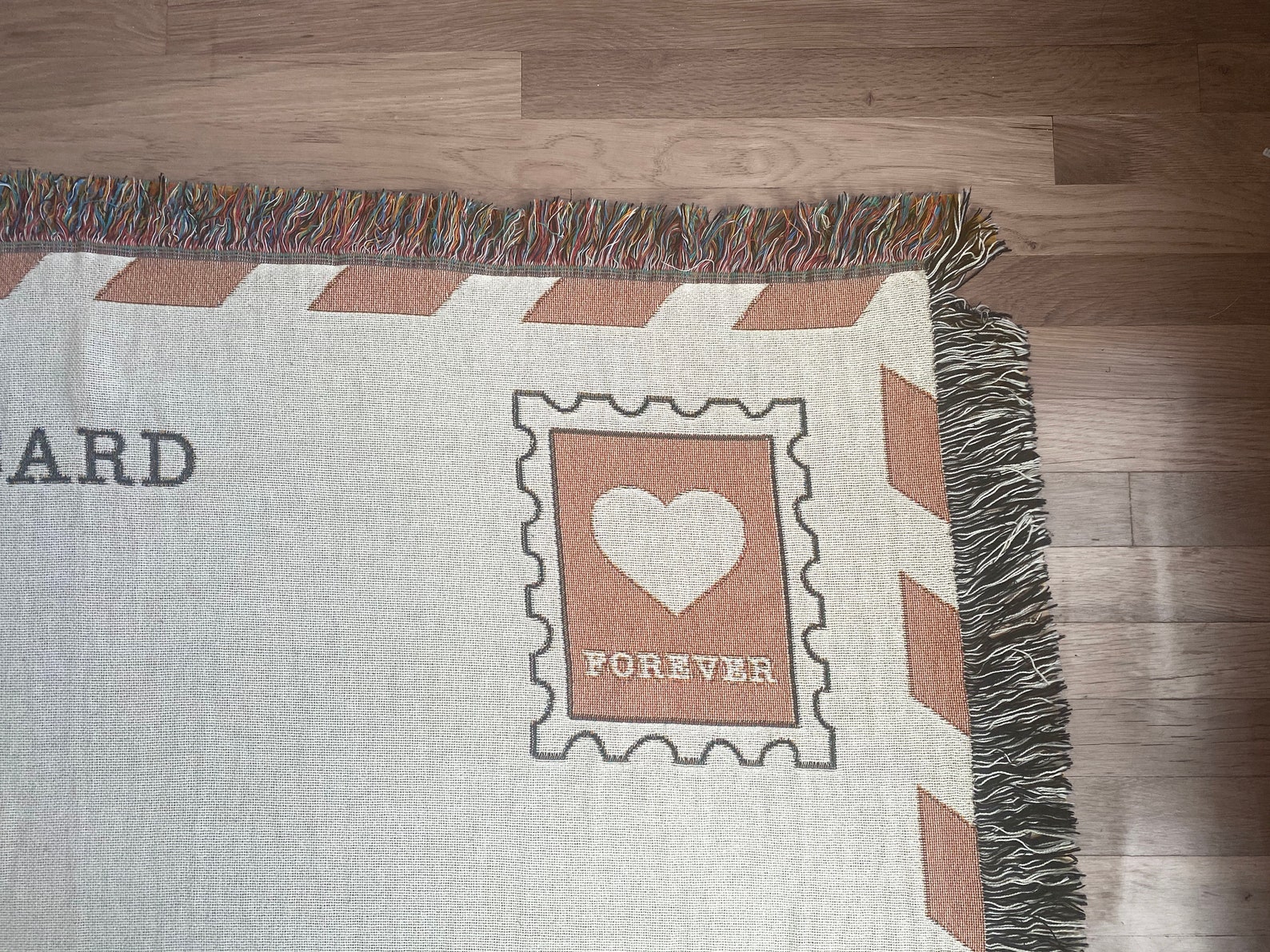 Personalized Gift Postcard Blanket Housewarming Gift Gift Etsy